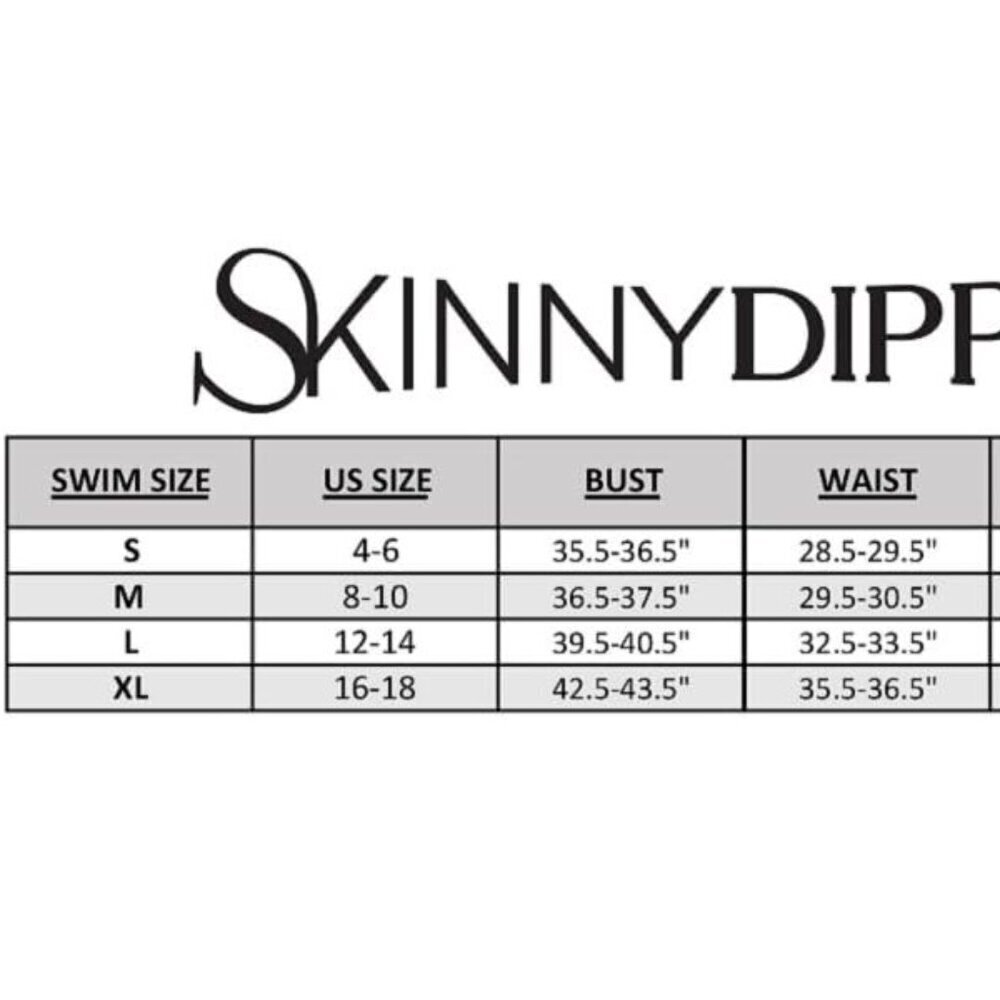 SkinnyDippers SZ L Women Swim Multi Colr Top Crop Bikini Top Reversible Neckline - Picture 8 of 8